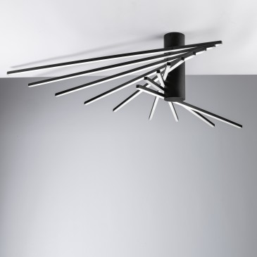 Plafonnier LED noir...