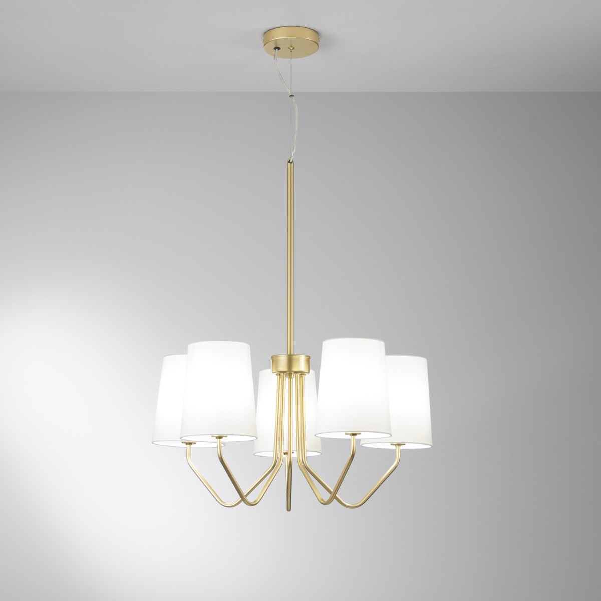 SOSPENSIONE SALLY ORO 5XE14 60X150CM