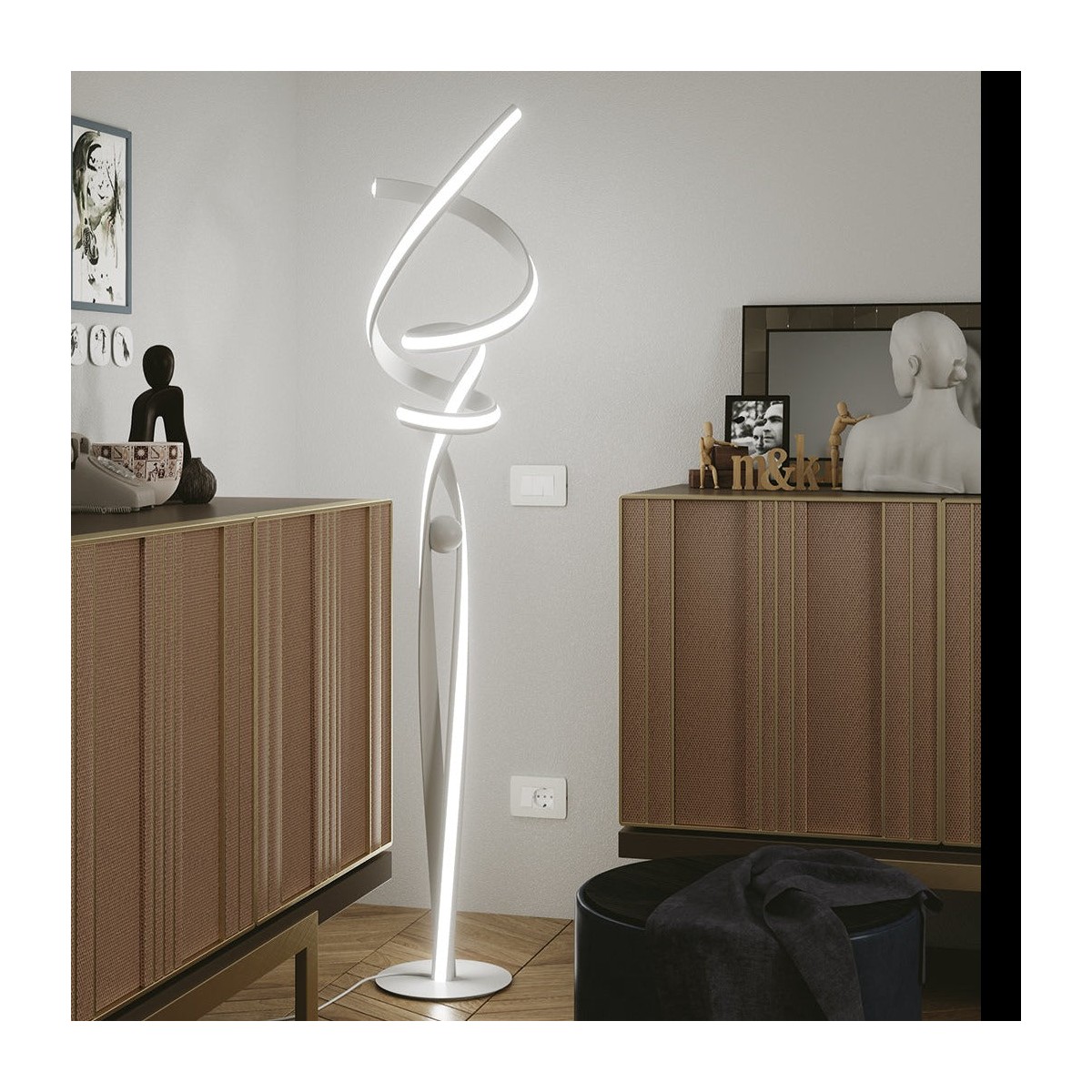 PIANTANA LED MYSTRAL BIANCA 36W 5600LM CCT 26X25X160CM