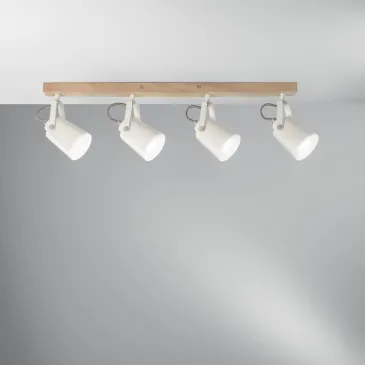 Projecteur 4XE14 blanc et...