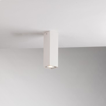 PLAFONIERA FLUKE QUADRATA BIANCA 1XGU10 6X6X20CM