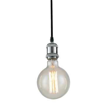 Suspension chromée vintage 1XE27 126 cm