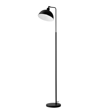 Lampadaire Charleston noir 1 x E27 25 x 40 x 165 cm