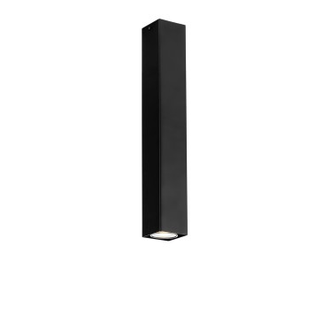 FLUKE SQUARE Schwarze Deckenleuchte 1xGU10 6x6x40cm