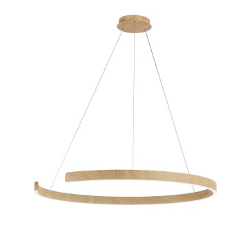 Suspension lumineuse LED pour nombril en bois 50W 6600LM CCT 100X100X150CM