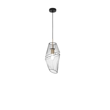 SOSPENSIONE KIKO NERA/ORO 1XE27 20X20X150CM