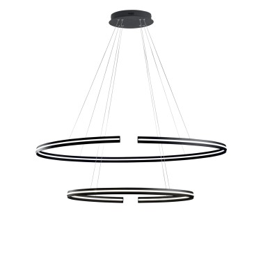 CLARKE LED-Hängeleuchte, schwarz, 88 W, 11000 lm, 3000 K, 120 x 60 x 124 cm