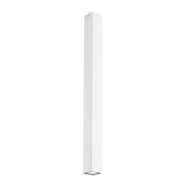 FLUKE Quadratische weiße Deckenleuchte 1xGU10 6x6x75cm