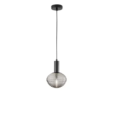 SOSPENSIONE RIPPLE NERA 1XE27 18X18X150CM