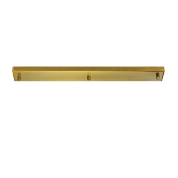Gebürsteter rechteckiger Rahmen mit 3 Löchern, 67 x 10 x 4,1 cm