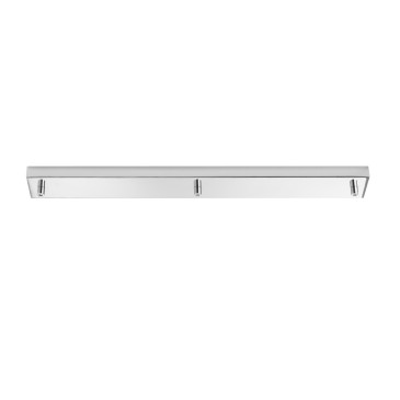 Rechteckiger Chromrahmen mit 3 Löchern, 67 x 10 x 4,1 cm