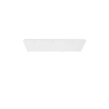 Weißer rechteckiger Rahmen mit 7 Löchern, 89 x 30 x 4,1 cm