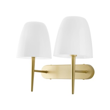 Applique 2XE14 Bianca o Trasparente | Mondialshop