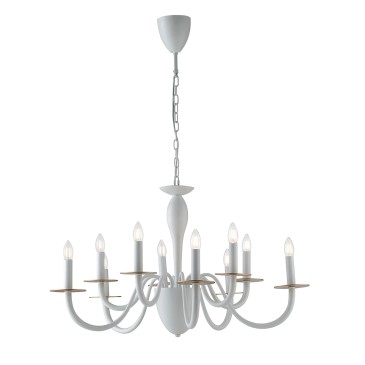 ARMSTRONG KRONLEUCHTER WEISS/GOLD 10XE14 92X150CM