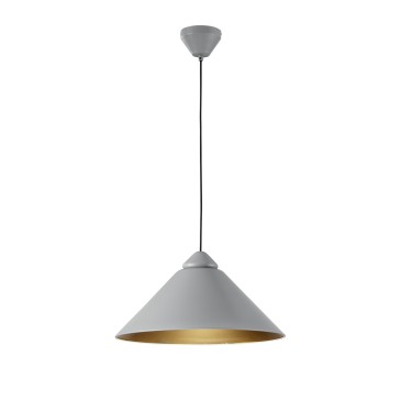 SOSPENSIONE BIGBANG GRIGIA/ORO 1XE27 49X25X183,5CM