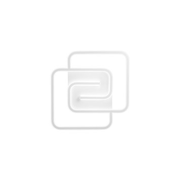 Plafonnier LED blanc carré Cayman 40 W 5440 lm 49 x 49 x 6 cm