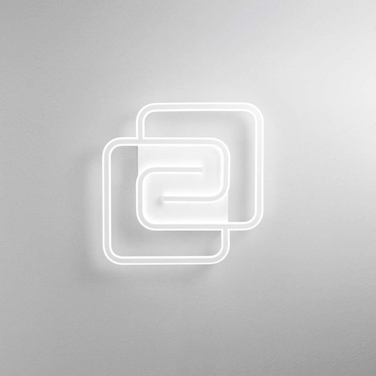 Plafonnier LED blanc carré Cayman 40 W 5440 lm 49 x 49 x...