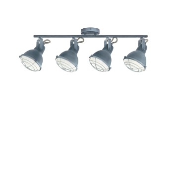 PLAFONIERA CUBA GRIGIA/BIANCO 4XE14 77,5X13X17CM