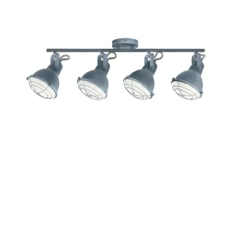 PLAFONIERA CUBA GRIGIA/BIANCO 4XE14 77,5X13X17CM