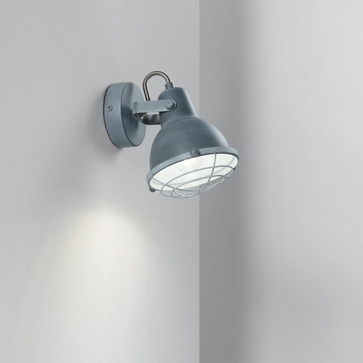 Applique Spot Singolo Grigio e Bianco E14 | Mondialshop