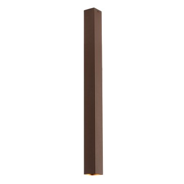 Plafonnier carré Fluke en acier Corten 1 x GU10 6 x 6 x 75 cm
