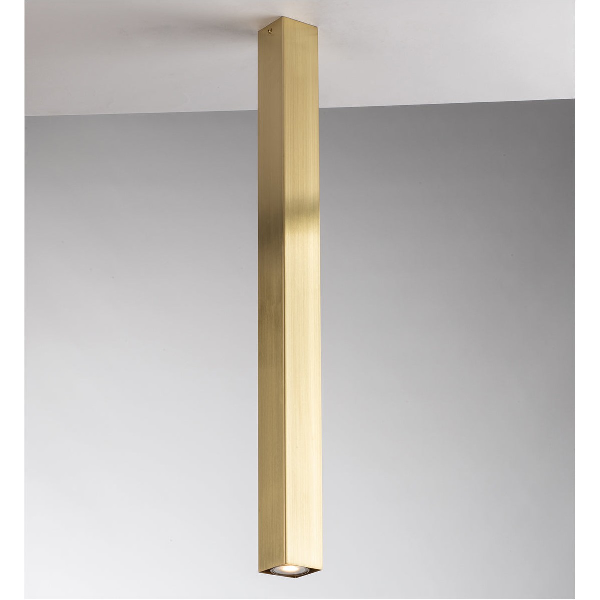 FLUKE SQUARE GOLD DECKENLEUCHTE 1XGU10 6X6X75CM