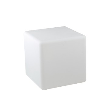 Lampe de jardin cubique GECO blanche 1 x E27 IP65 40 x 40 x 40 cm
