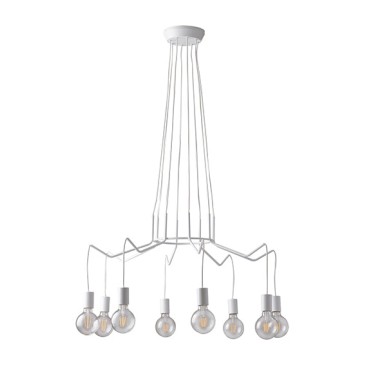 HABITAT WHITE SUSPENSION 8XE27 85X120CM