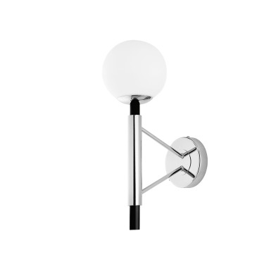 Applique murale moderne chromée et noire E14 | Mondialshop