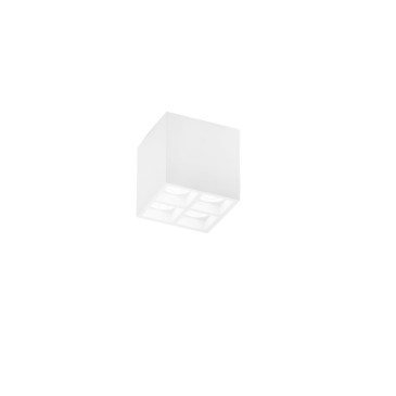 HAPIS Quadratische weiße Deckenleuchte 4xGU10 Mini 10,5x10,5x11cm