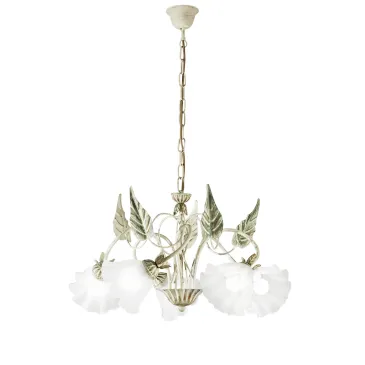 LAMPADARIO ISOTTA AVORIO 5XE14 62X100CM