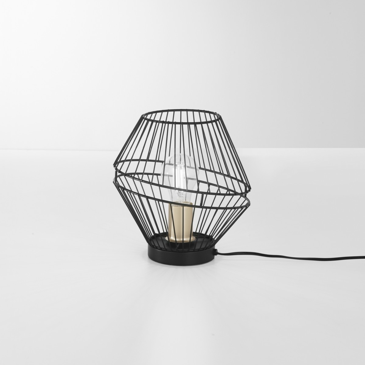 Lampe KIKO noire/dorée 1XE27 25x25x25,5 cm