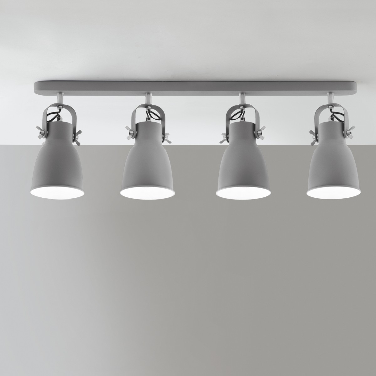 Applique Moderna Spot 4xE27 Grigio Nichel | Mondialshop