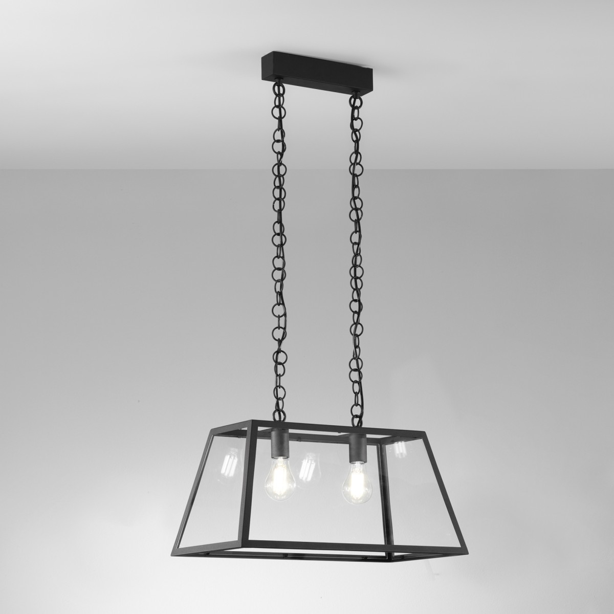 Suspension Lexington noire 2XE27 57X30X111CM