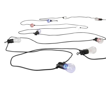 PICKNICK SCHWARZE LICHTERKETTE MIT 10 LED-LEUCHTEN (0,5 W, 400 lm, RGB+CCT, dimmbar, WLAN, IP65, 1000 cm)