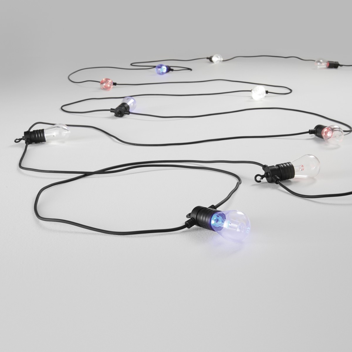 Guirlande lumineuse électrique noire pour pique-nique, 10...