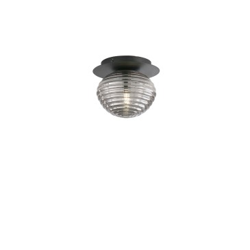 PLAFONIERA RIPPLE NERA 1XE27 20X20X17CM