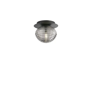 PLAFONIERA RIPPLE NERA 1XE27 20X20X17CM