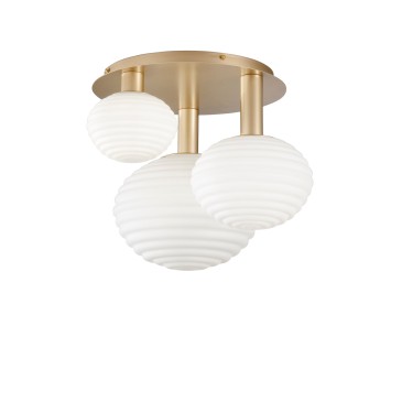 PLAFONIERA RIPPLE ORO 3XE27 53,5X39X48CM