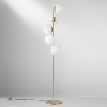 RIPPLE GOLD STEHLAMPE 5XE27...