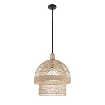 SOSPENSIONE SIBILLA LEGNO 1XE27 40X40X192,5CM