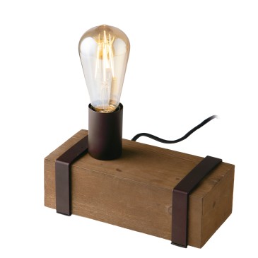 LUME TEXAS LEGNO 1XE27 22X10X14CM
