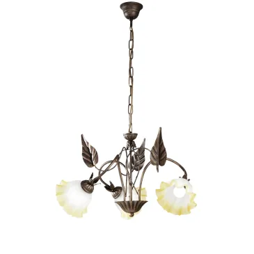 LAMPADARIO TRISTANO MARRONE 3XE14 60X80CM