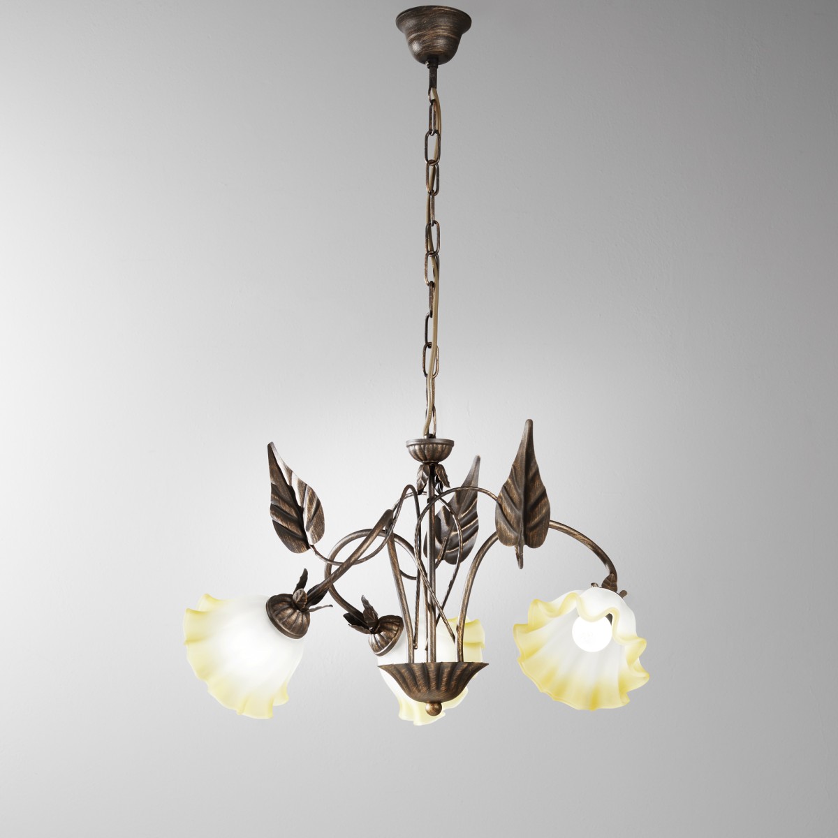 Lustre Tristano marron 3 x E14 60 x 80 cm