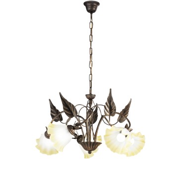 Lustre Tristano marron 5 x E14 62 x 100 cm