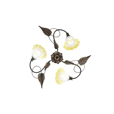 PLAFONIERA TRISTANO MARRONE 3XE14 68X20CM