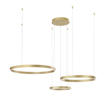 Suspension LED Akrobat Gold 120 W 19 800 lm CCT 120 x 150 cm