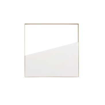 PLAFONIERA LED ALBA QUADRATA BIANCA E ORO 10W 1200LM CCT 40X40X3,5CM