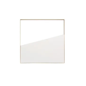 PLAFONIERA LED ALBA QUADRATA BIANCA E ORO 10W 1200LM CCT 40X40X3,5CM