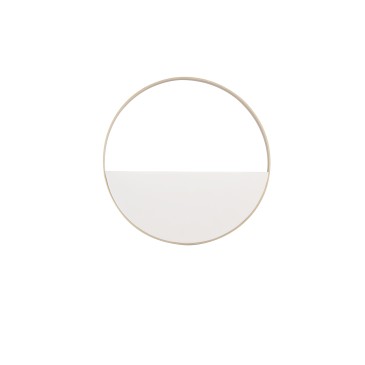 PLAFONIERA LED ALBA CIRCOLARE BIANCA E ORO 6W 900LM CCT 35X35X3,5CM